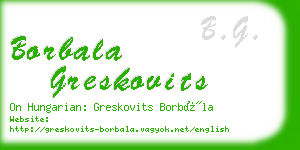 borbala greskovits business card